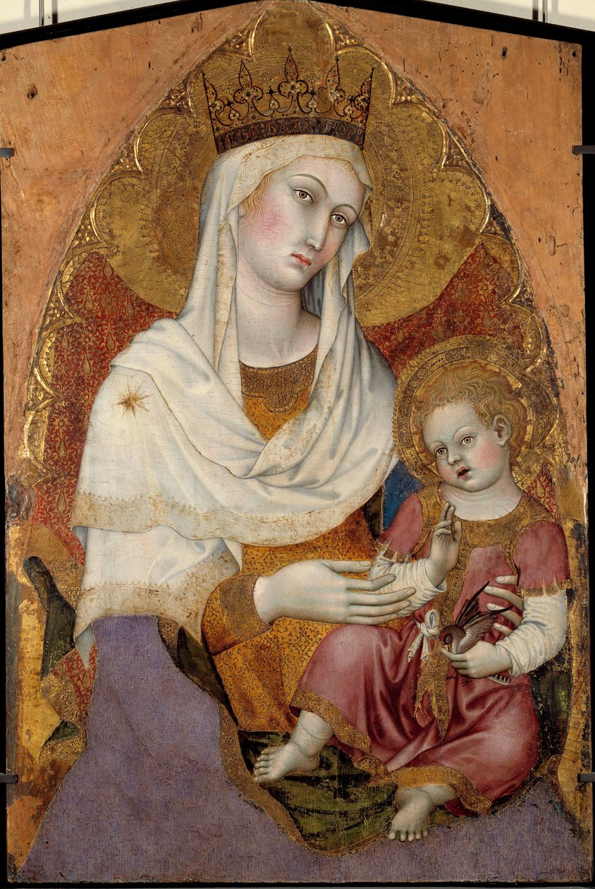 Taddeo di Bartolo (1363-1422) Szűz és gyermek oltárképe. 1400 körül. Dim. 1,04 x 0,69 m. Avignon, Musee du Petro Palais alkotó: Taddeo di Bartolo