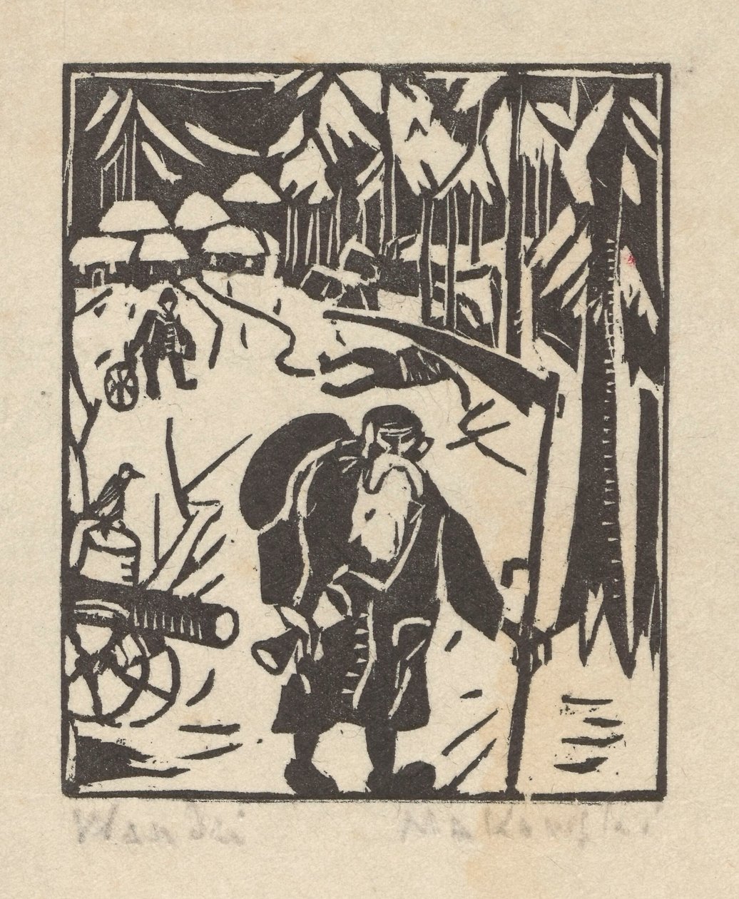 Az idő - öregember az erdőben alkotó: Tadeusz Makowski