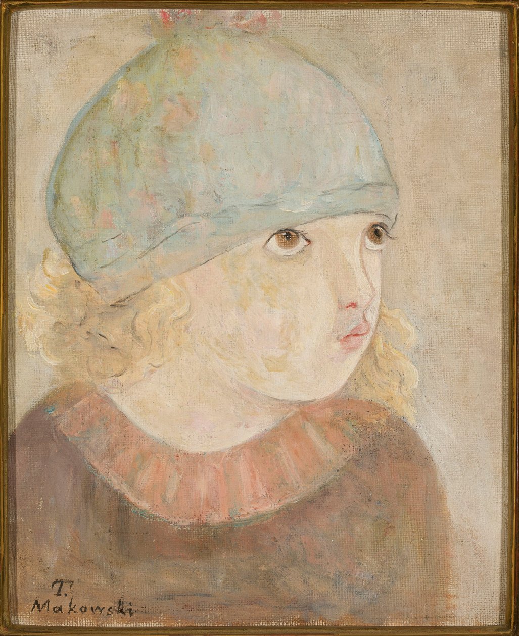 Kék sapkás kislány (Kislány) alkotó: Tadeusz Makowski