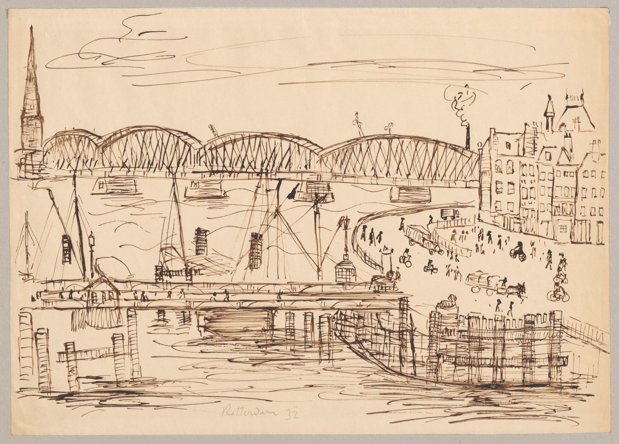 Rotterdam látképe alkotó: Tadeusz Makowski