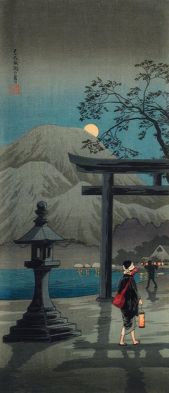 Hakone See im Mondschein alkotó: Takahashi Hiroaki