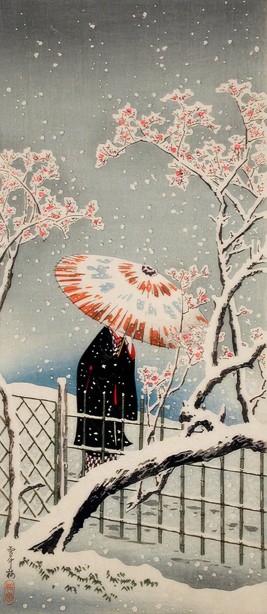Szilvafa a hóban alkotó: Takahashi Hiroaki