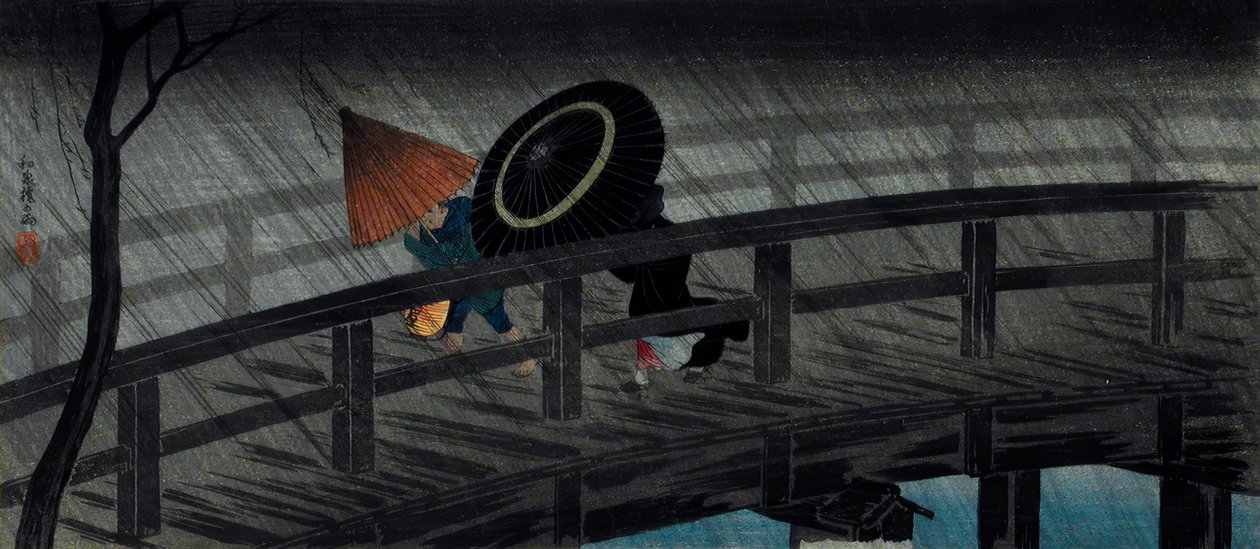Eső az Izumi hídon alkotó: Takahashi Hiroaki