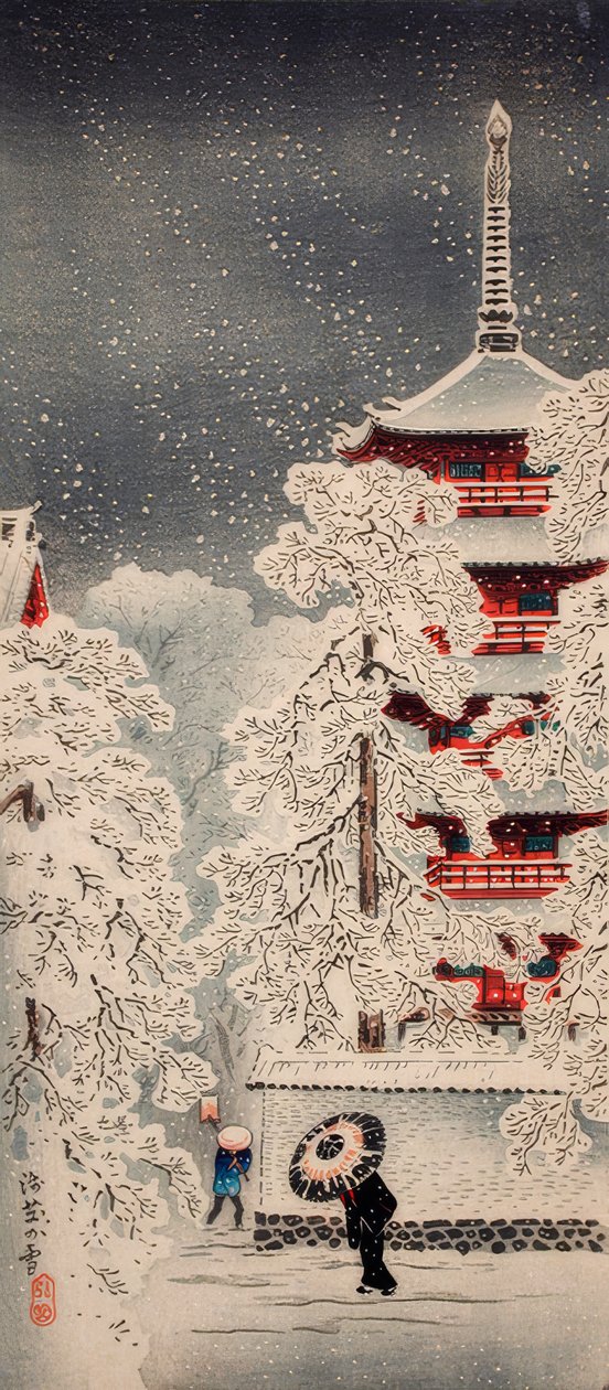 Havazás Asakusában, Yedo államban, Musashi tartományban alkotó: Takahashi Hiroaki