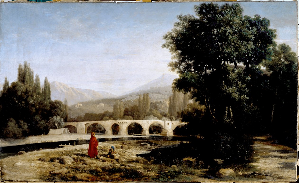 Dante és az Entella folyó avagy a purgatórium illusztrációja Dante Alighieri (1265-1321) „” La divina commedia”-ban (Az isteni vígjáték) Tammar Luxoro (1824-1899) festménye 1861 körül Dim. 62x105 cm Genes, Civica Galleria d