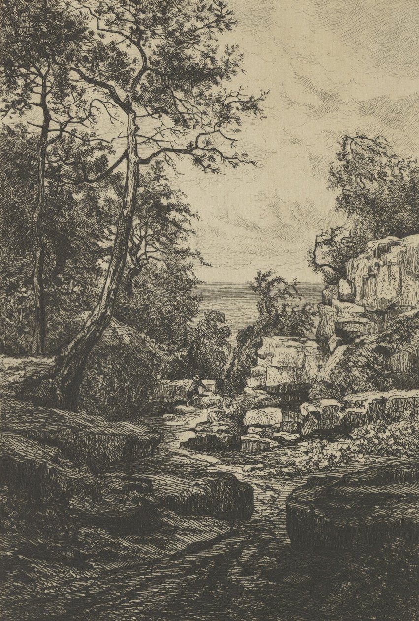 Tambourin ösvény, Noirmoutier szigete, 19. század. alkotó: Tancrède Abraham