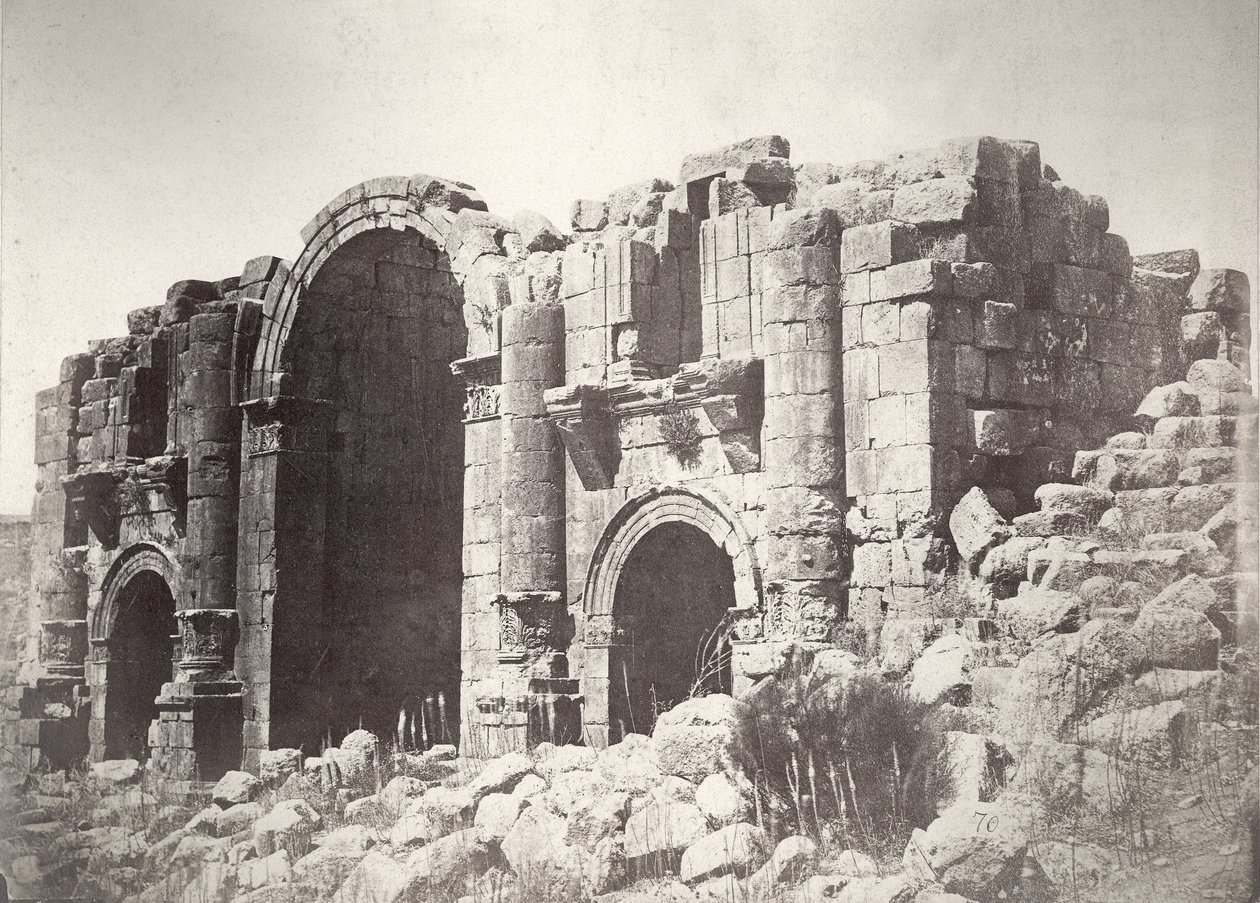 Triumphal arch at Jerash, from the south, 1875  alkotó: Tancrede Dumas