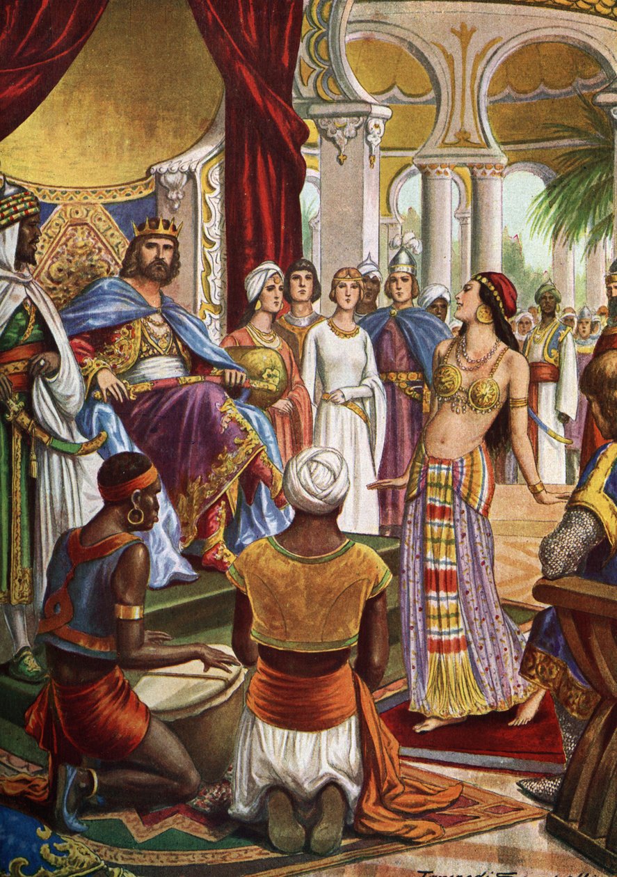 Arab-normann kultúra: „” II. Hauteville-i Roger (Ruggero Altavilla) (1097-1154), a szicíliai monarchia megalapítója királyi udvarának pompája” (Normann-arab-bizánci kultúra (normann-szicíliai kultúra): A királyi udvara Roger II magát, aki surro alkotó: Tancredi Scarpelli