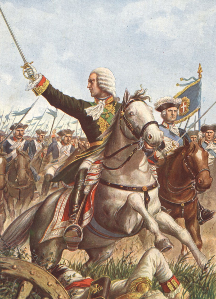 III. Károly Emánuel a guastallai csatában 1734-ben alkotó: Tancredi Scarpelli
