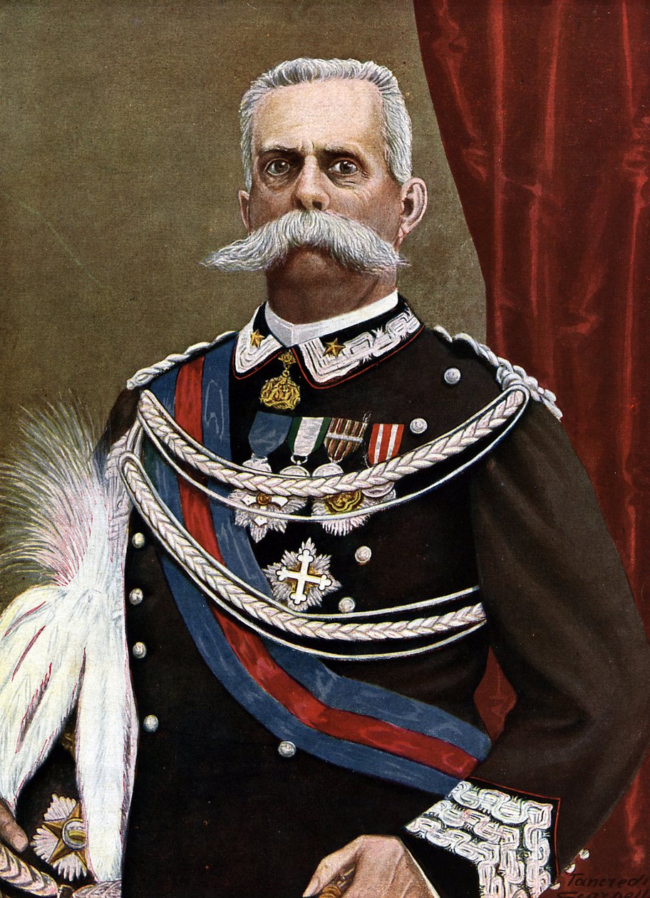 I. Humbert olasz király (I. Umberto) portréja (1844-1900) Tancredi Scarpelli (1866-1937) illusztrációja Paolo Giudici „Storia d