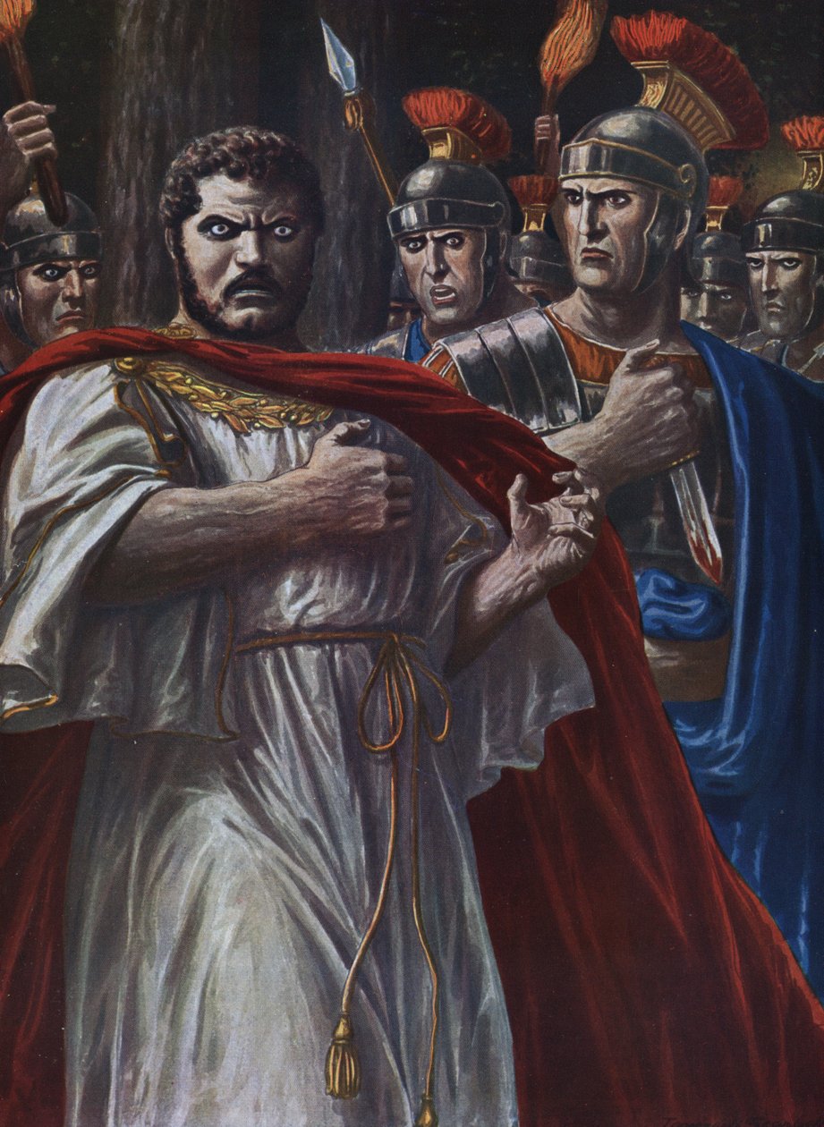 Római ókor: „” Caracalla római császár halála, akit Harran közelében 217. április 8-án karddal meggyilkolt Martialis, szoros gárdájának egyik tisztje” (The assassination of Caracalla, római császár, Julius Martialis, 217) Illusztr alkotó: Tancredi Scarpelli