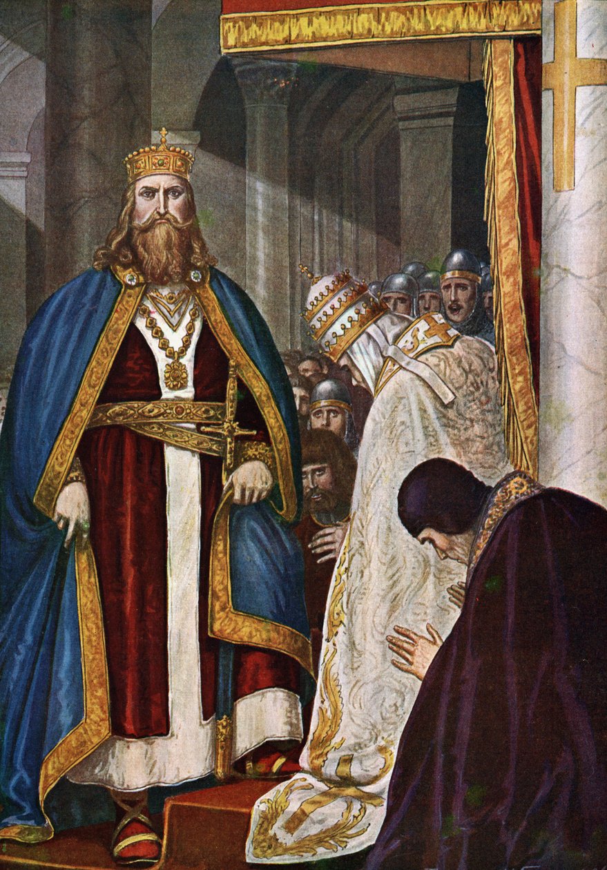 Leó pápa (750-816) Nagy Károly megkoronázása (742-814) alkotó: Tancredi Scarpelli
