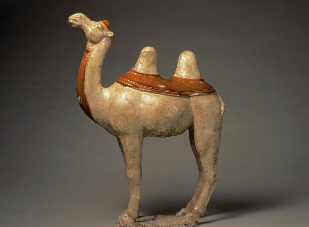 Álló teve kerámia modellje, kínai, Tang-dinasztia, 618-906 (kerámia) alkotó: Tang Dynasty Chinese School