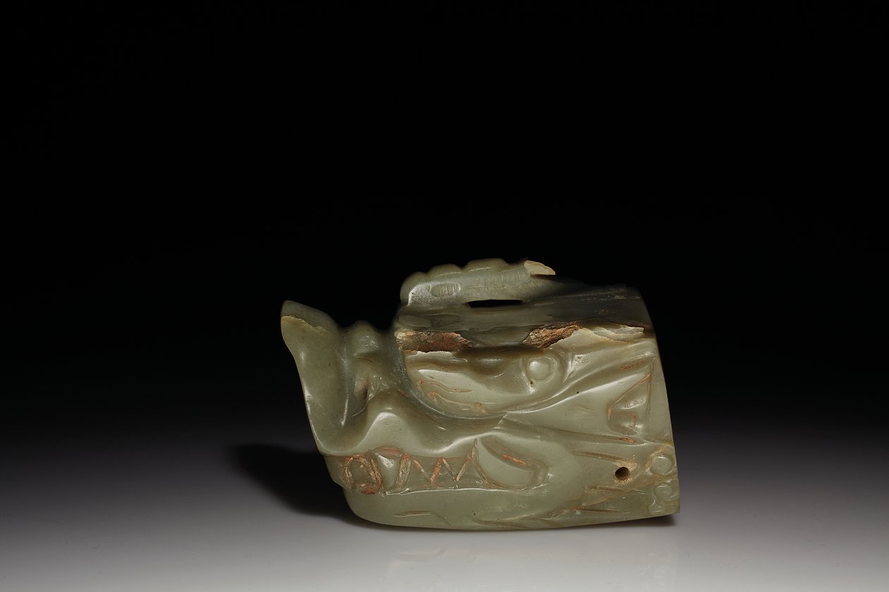 A Junkunc Jade Sárkányfej (jade) alkotó: Tang Dynasty Chinese School