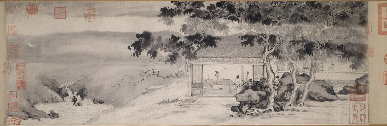 Drinking at Night, Ming-dinasztia, 1520-23 körül alkotó: Yin Tang