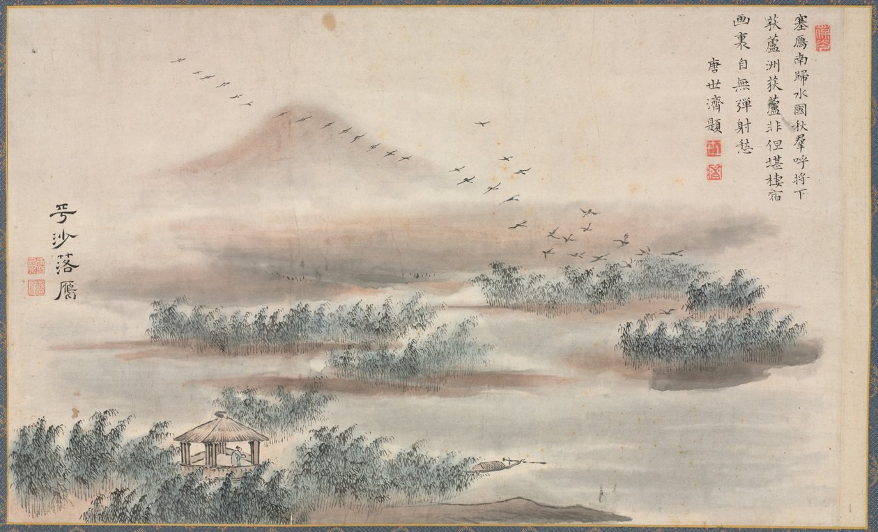 A Xiao és Xiang folyók nyolc nézetének egyike, 1788. alkotó: Tani Bunch