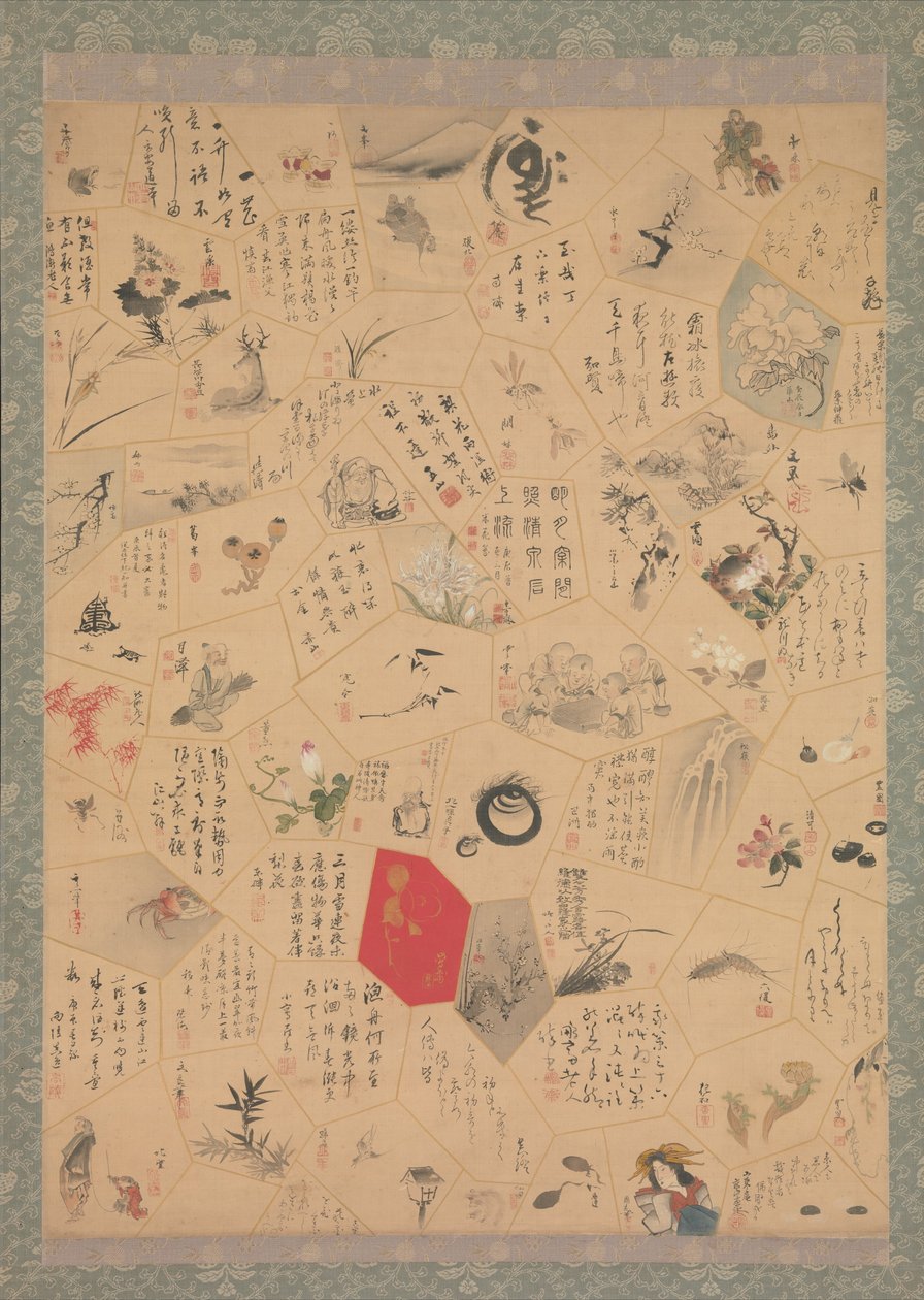 Különféle festmények és kalligráfia a Bunsei-korszak harmadik évéhez, 1820. alkotó: Tani Buncho