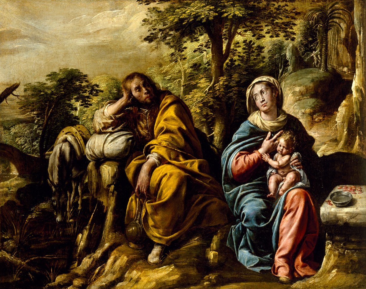 The Rest on the Flight to Egypt, 1625-30 körül alkotó: Tanzio da Varallo