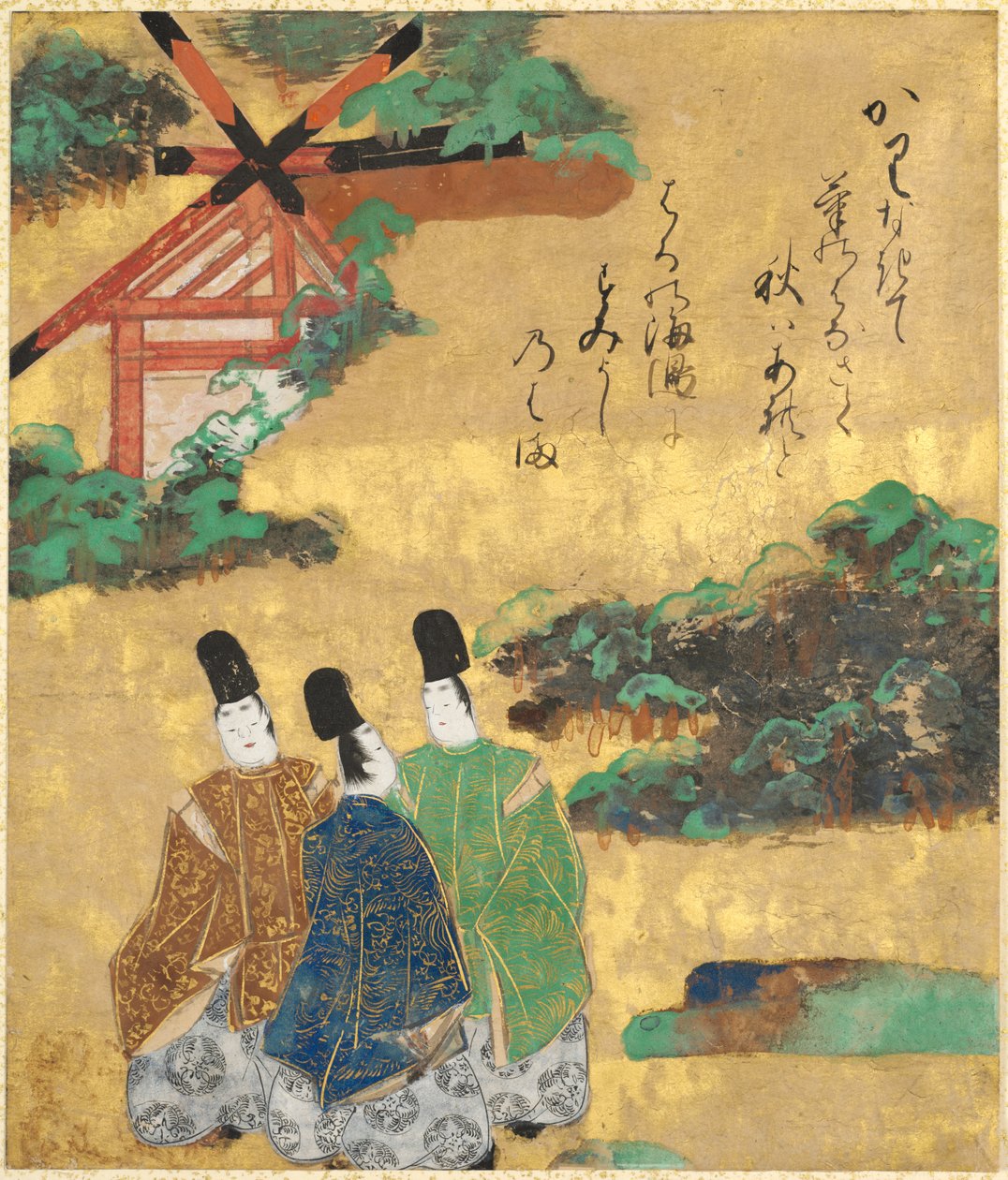 A Sumiyoshi strand az Ise Ise Monogatari meséiből, 1600-1640. alkotó: Tawaraya Sotatsu