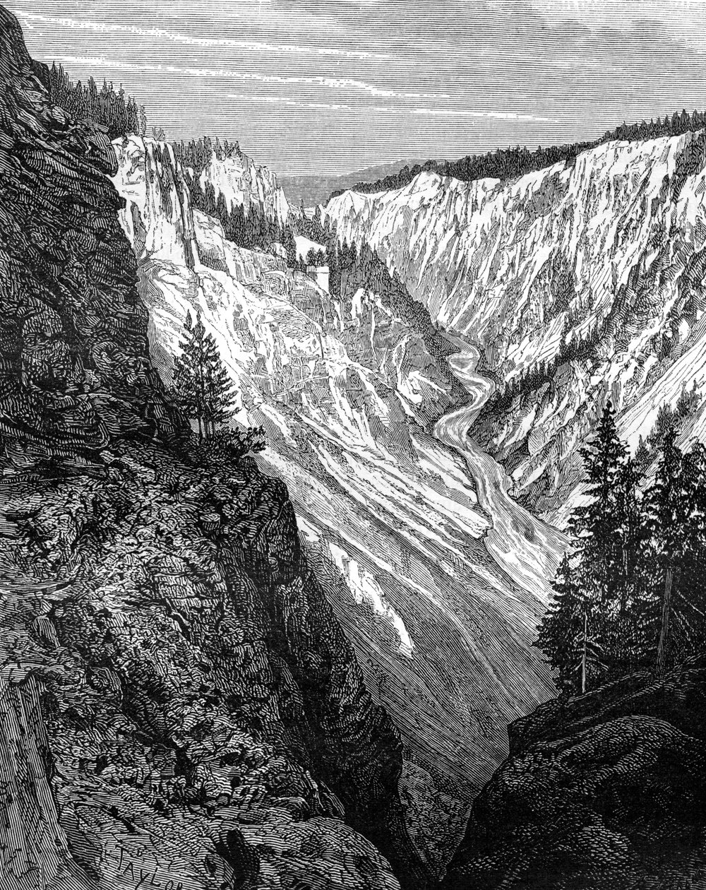 Grand Canyon, Yellowstone Nemzeti Park, USA, 19. század. alkotó: Taylor