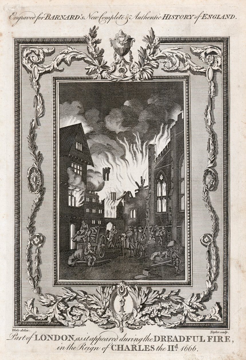 Londoni nagy tűzvész, 1666 c1783 alkotó: Taylor