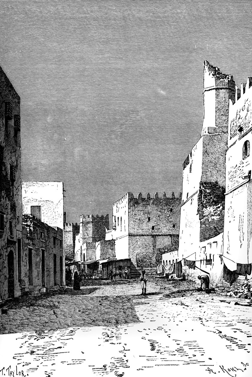 Leonec Street, Sfakes, Észak-Afrika, 1895. alkotó: Taylor