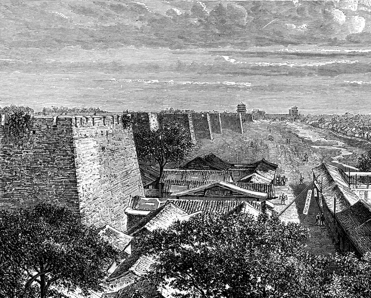 Pekingi régi városfalak, Kína, 19. század alkotó: Taylor