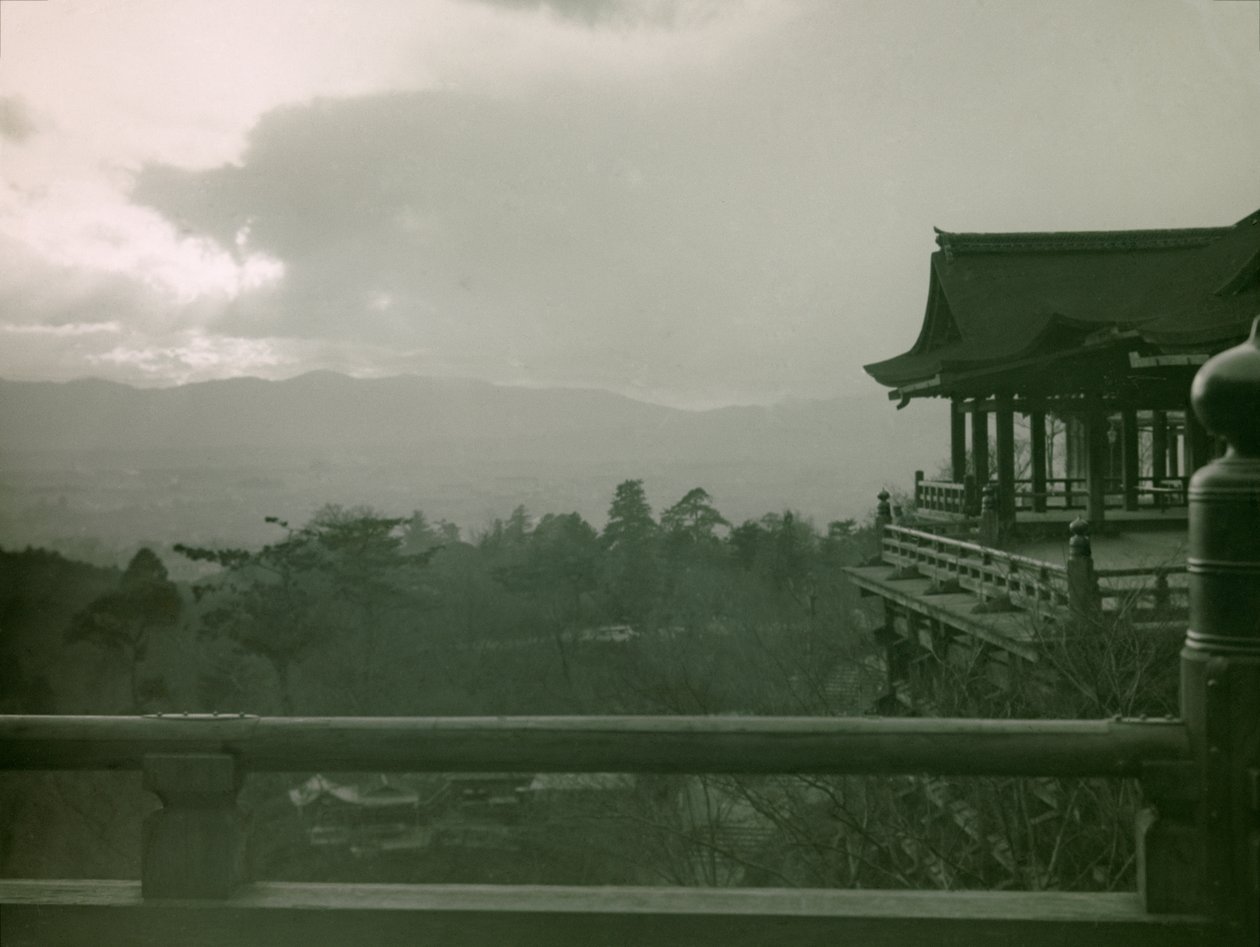 Kiyomizu-dera templom Kiotóban, 1900-1915 körül (fénykép) alkotó: Teijiro Takagi