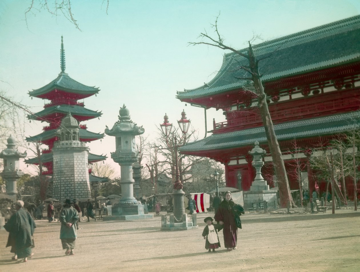 Senso - Ji templomkapu, Tokió 1900-1915 körül (fénykép) alkotó: Teijiro Takagi