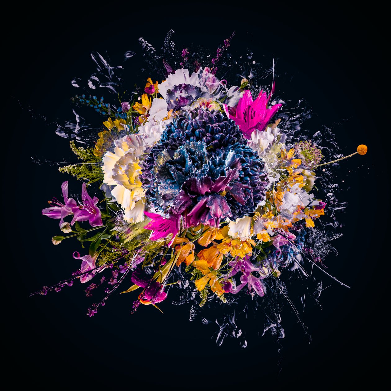 Bouquet III, 2018 (kollázs, vászon) alkotó: Teis Albers