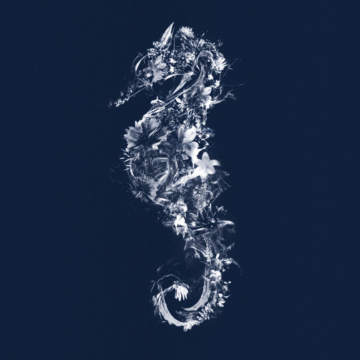 Floralseahorse, 2019 (vegyes technika, vászon) alkotó: Teis Albers