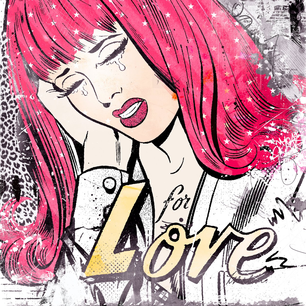 For Love, 2014 (vegyes technika, vászon) alkotó: Teis Albers