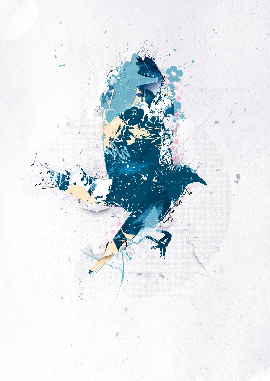 Get in Flight, 2015 (kollázs vászonra) alkotó: Teis Albers