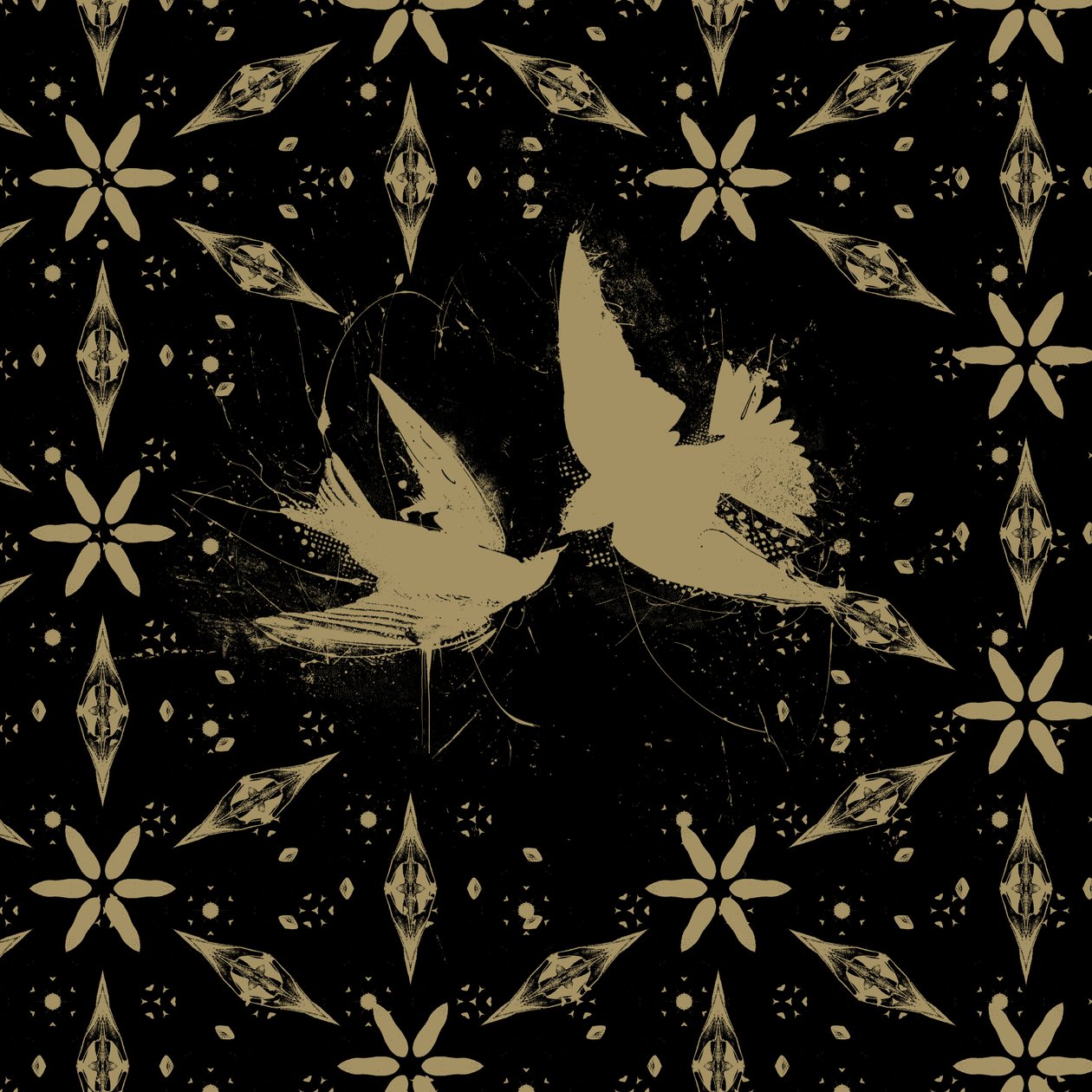 Goldbirds, 2014 (kollázs, vászon) alkotó: Teis Albers