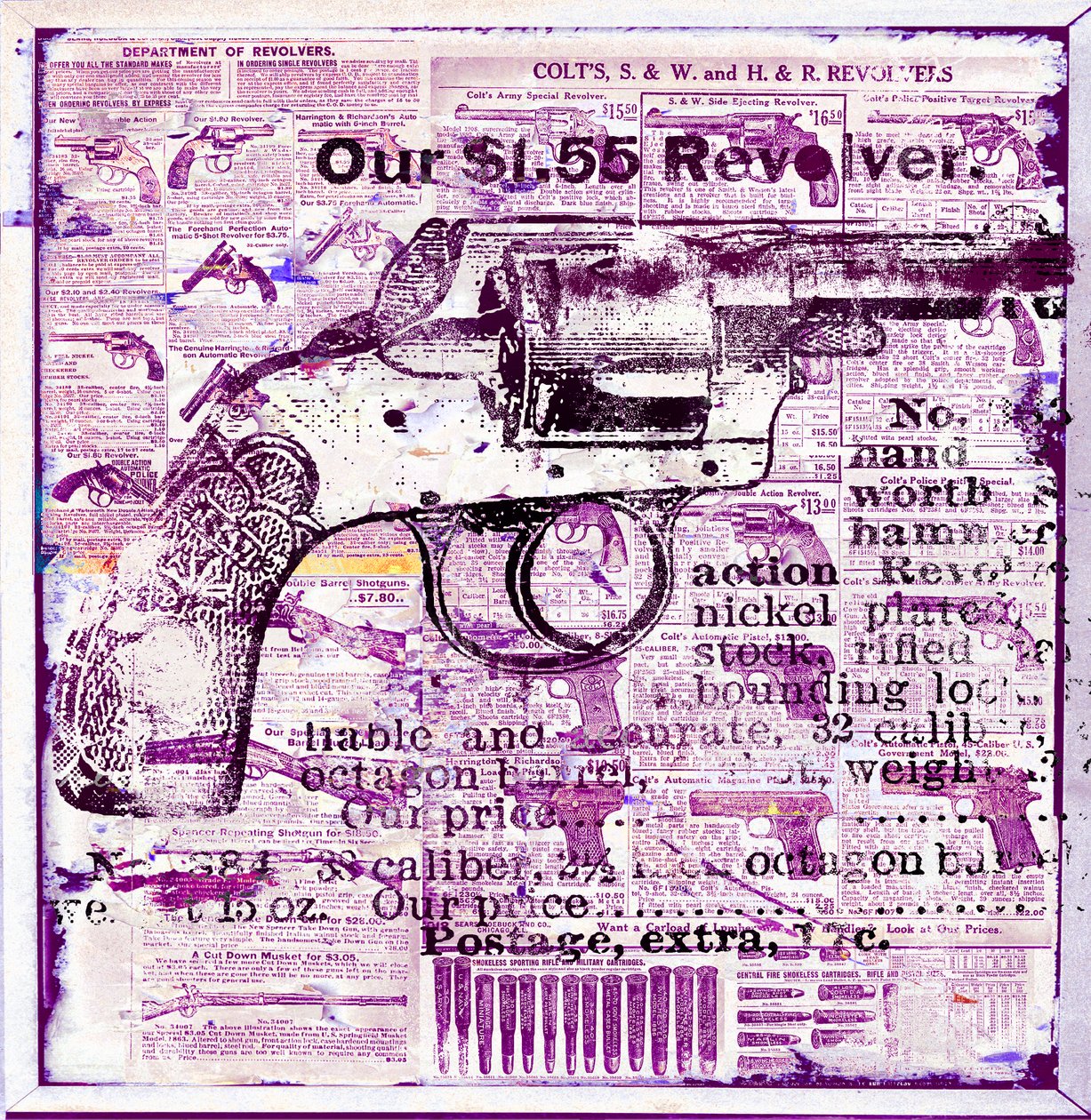 1,55-ös revolverünk, 2015 (vegyes technika, vászon) alkotó: Teis Albers