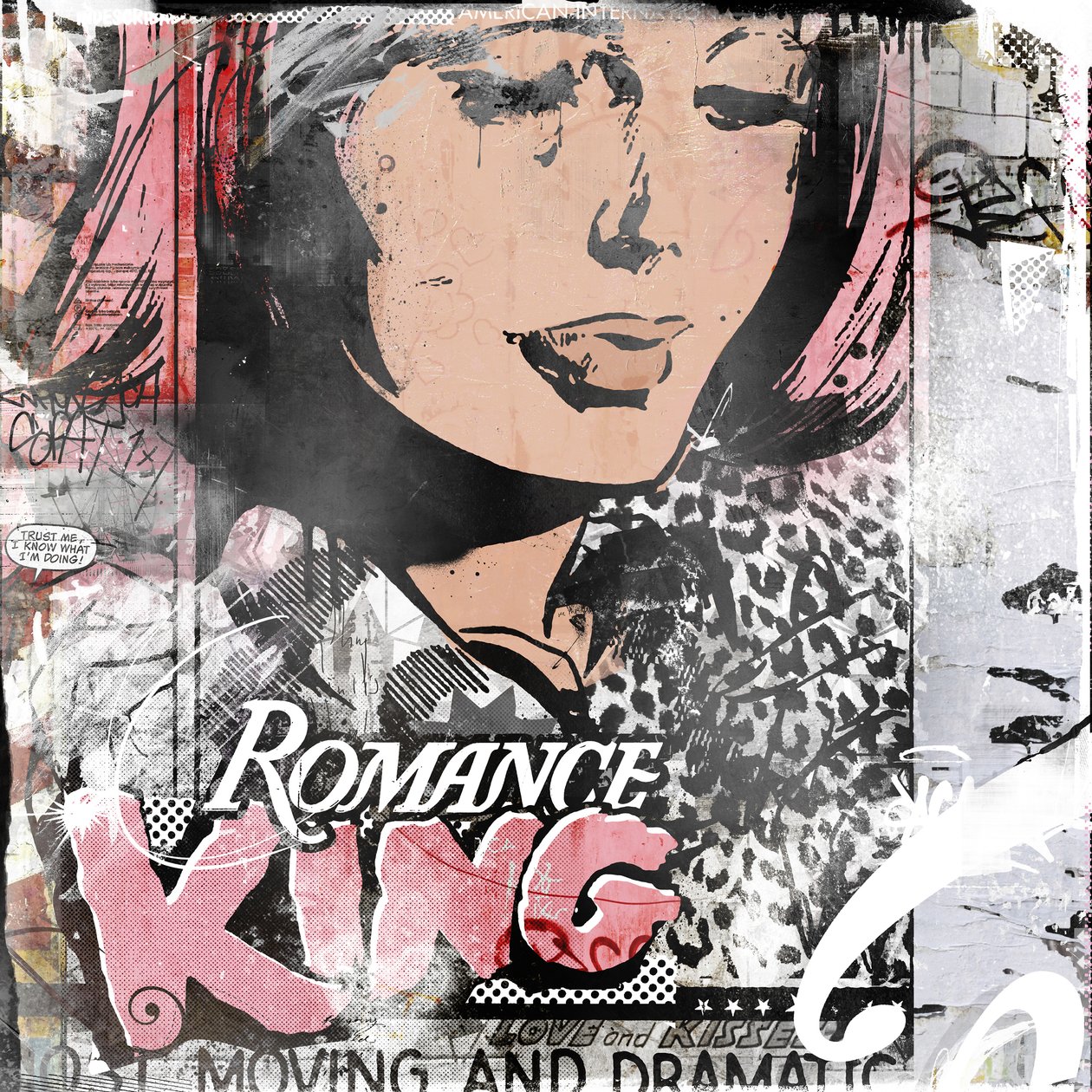 Romance King, 2014 (akril, festékszóró vászonra) alkotó: Teis Albers