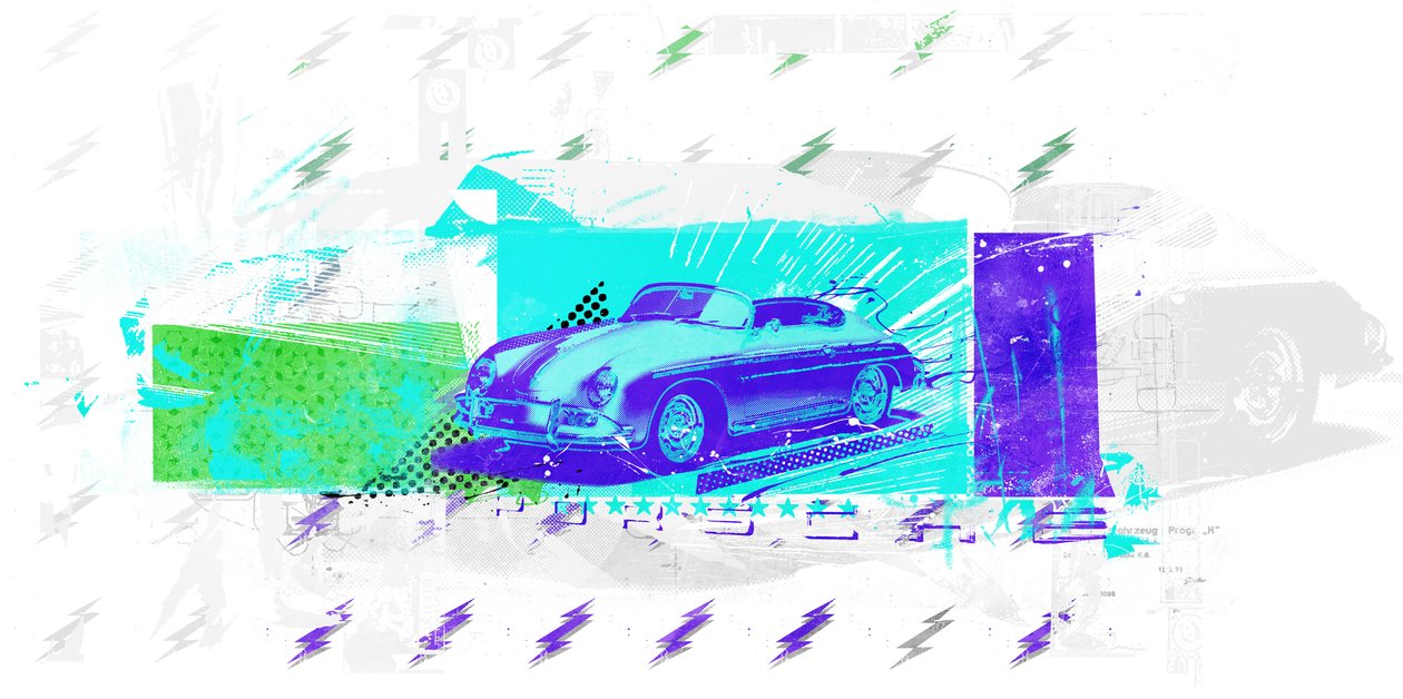 Vintage futurizmus, 2015 (kollázs vászonra) alkotó: Teis Albers