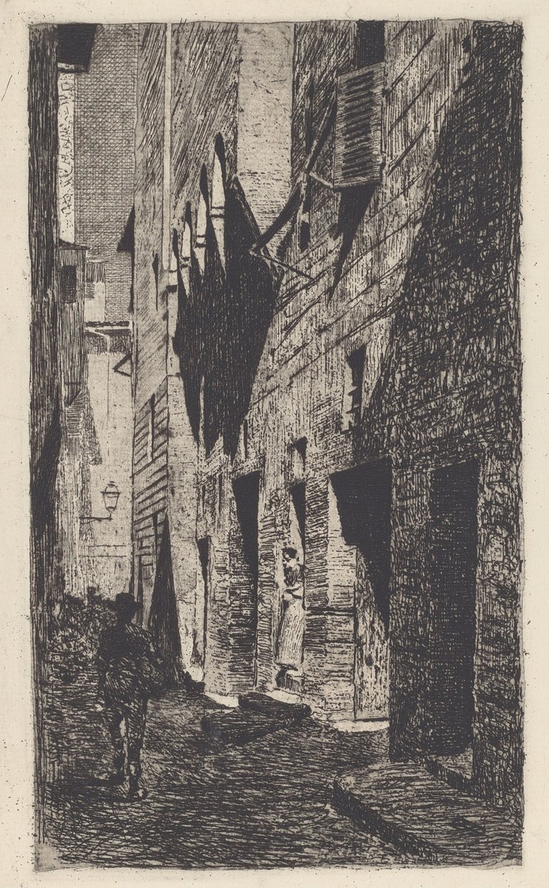 Dante da Castiglione háza [Dante da Castiglione háza] alkotó: Telemaco Signorini