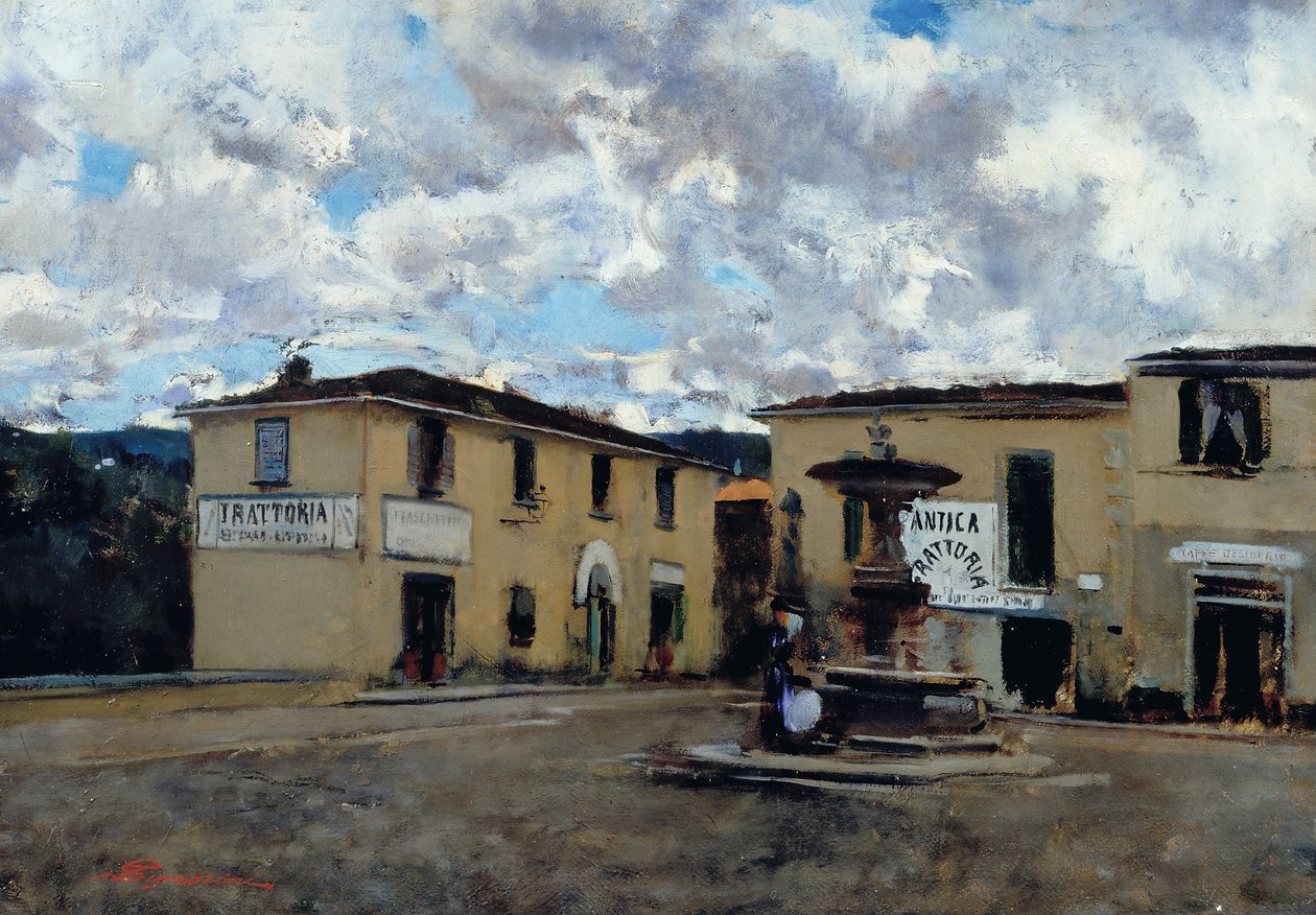 Settignano tere, 1889 körül (olaj, vászon) alkotó: Telemaco Signorini