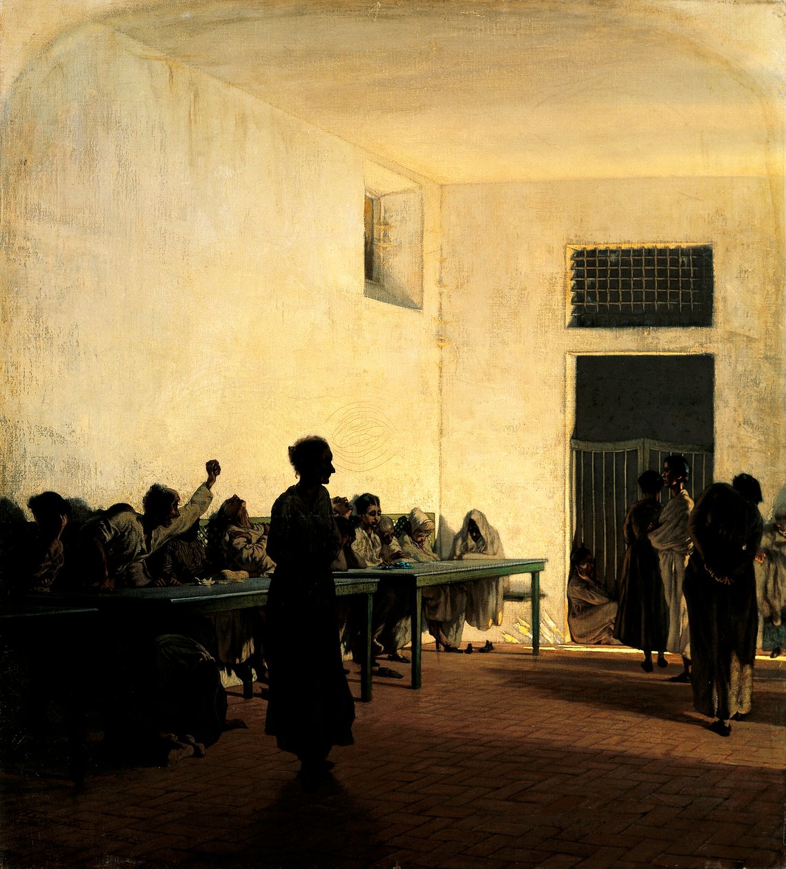 Telemaco Signorini (1835-1901) a firenzei St Bonifazio őrült női körzetében alkotó: Telemaco Signorini