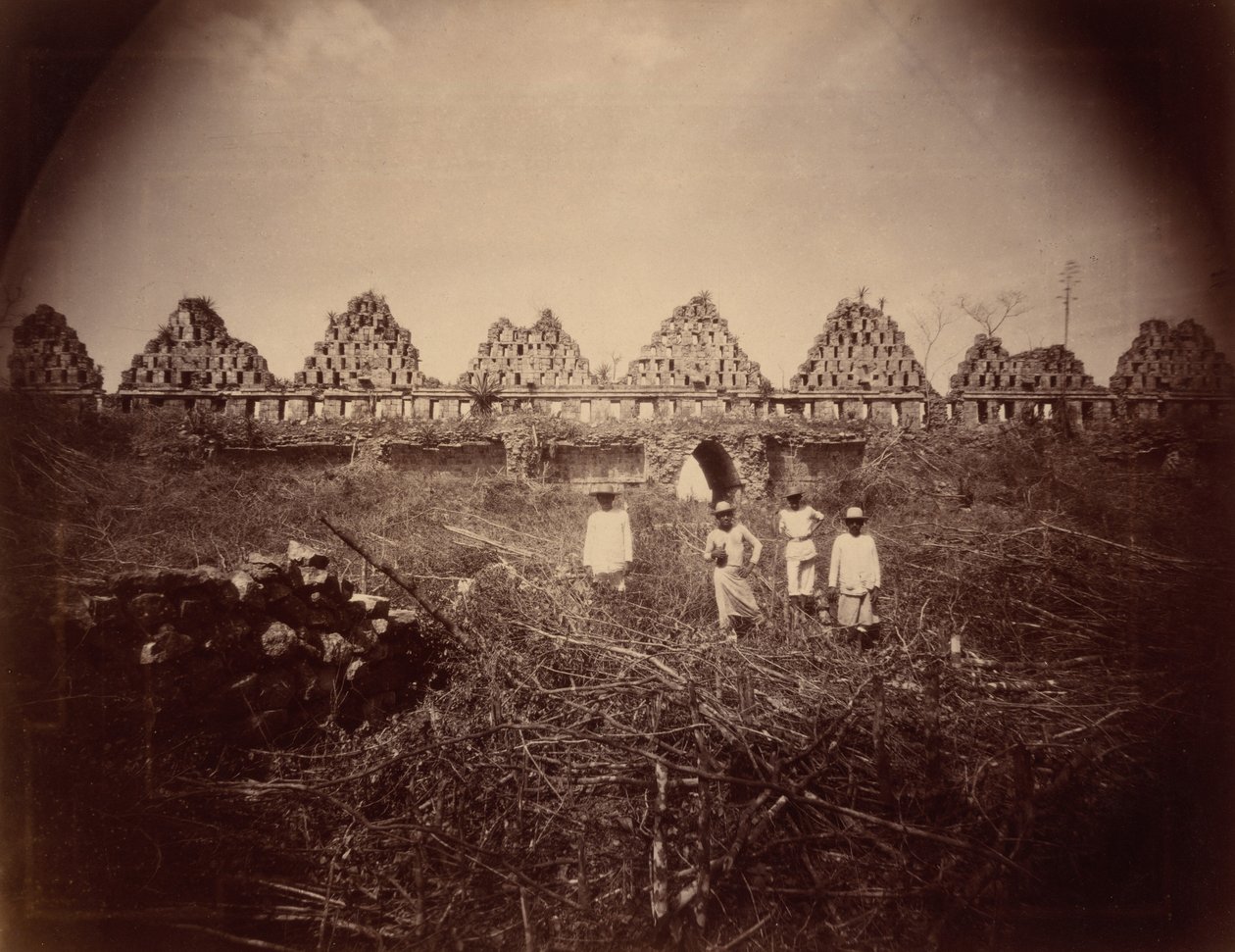 El Palacio de las Palomas, Uxmal (A galambok palotája, Uxmal),1893 (fénykép) alkotó: Teoberto Maler