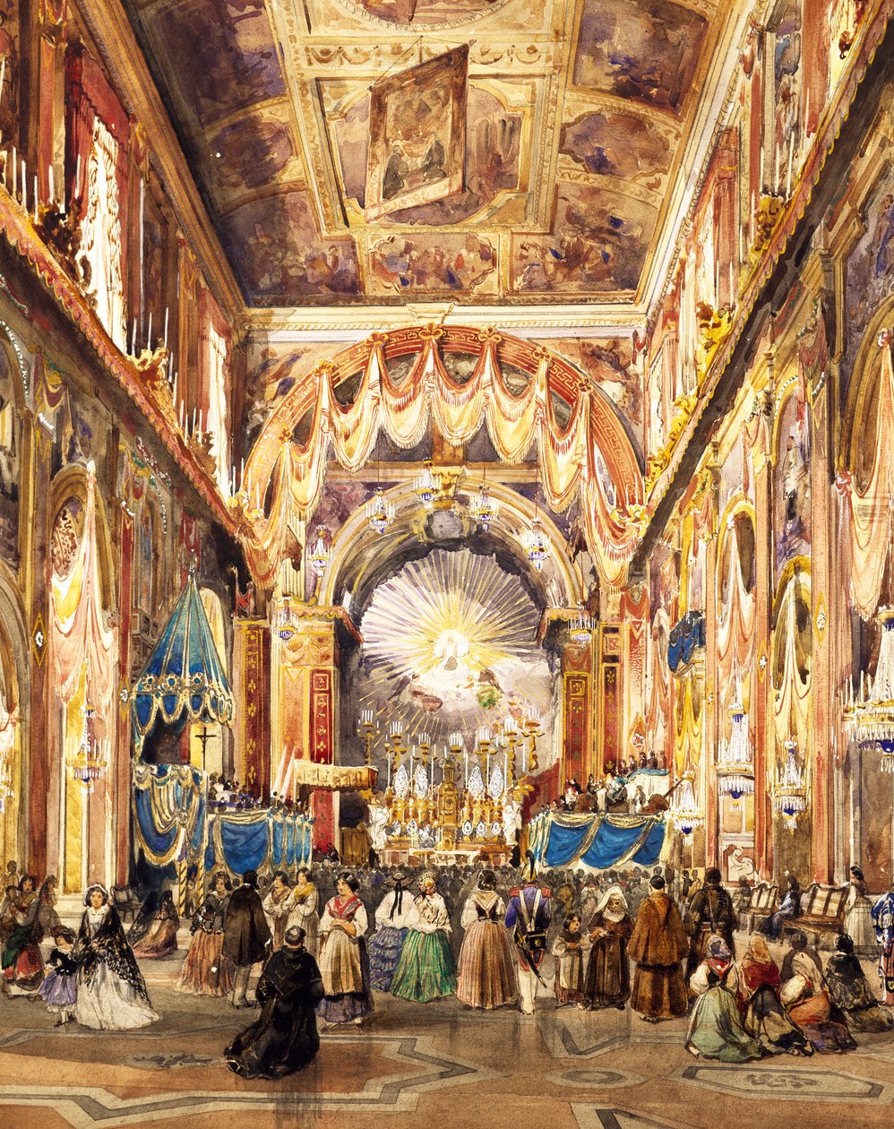 A nápolyi St. Paolo Maggiore templom belseje alkotó: Teodoro Duclere