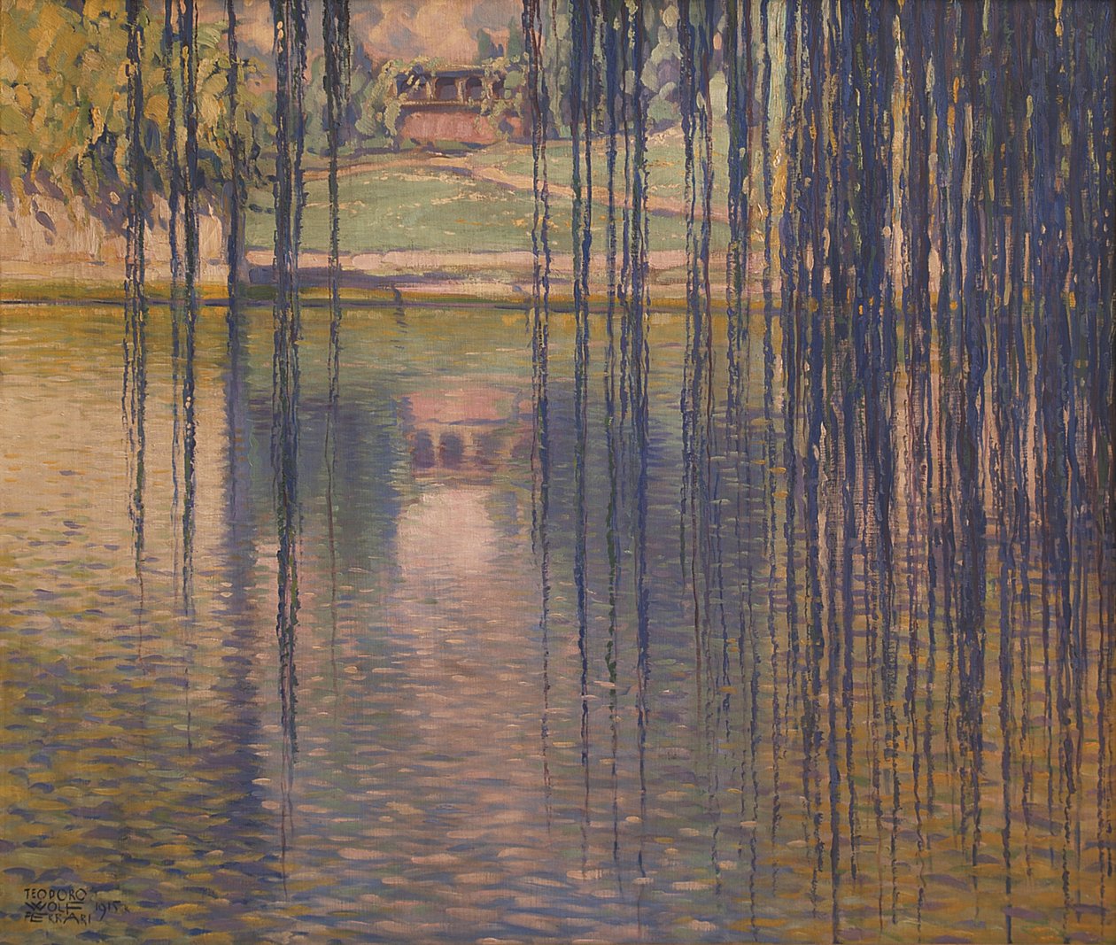Fűzfa a tavon, 1915. alkotó: Teodoro Wolf Ferrari