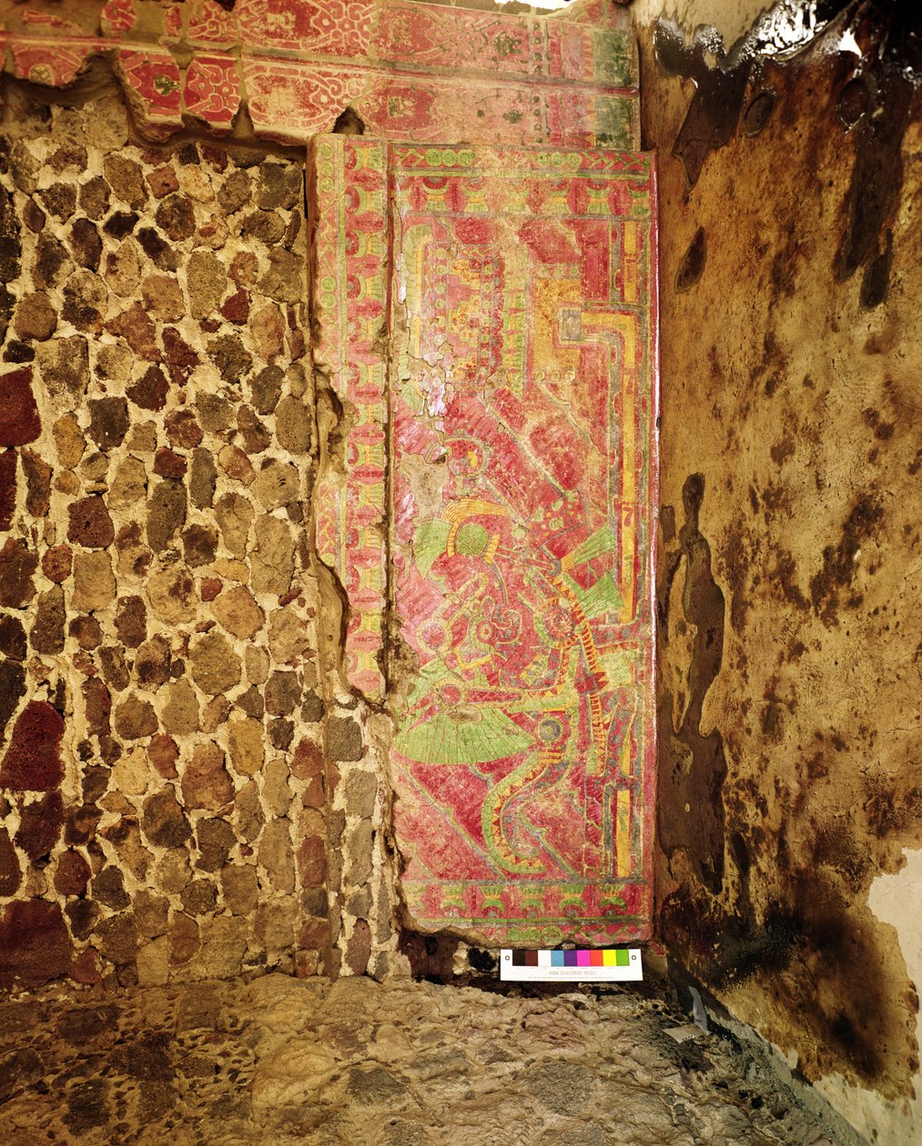 Tollas kígyó falfestménye (falfestmény) alkotó: Teotihuacan