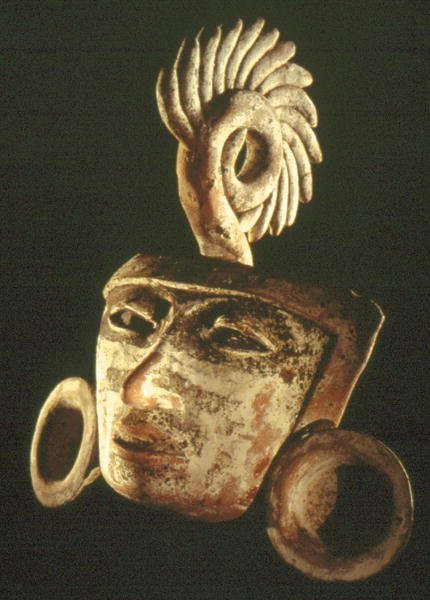 Maszk (agyag és polikróm) alkotó: Teotihuacan