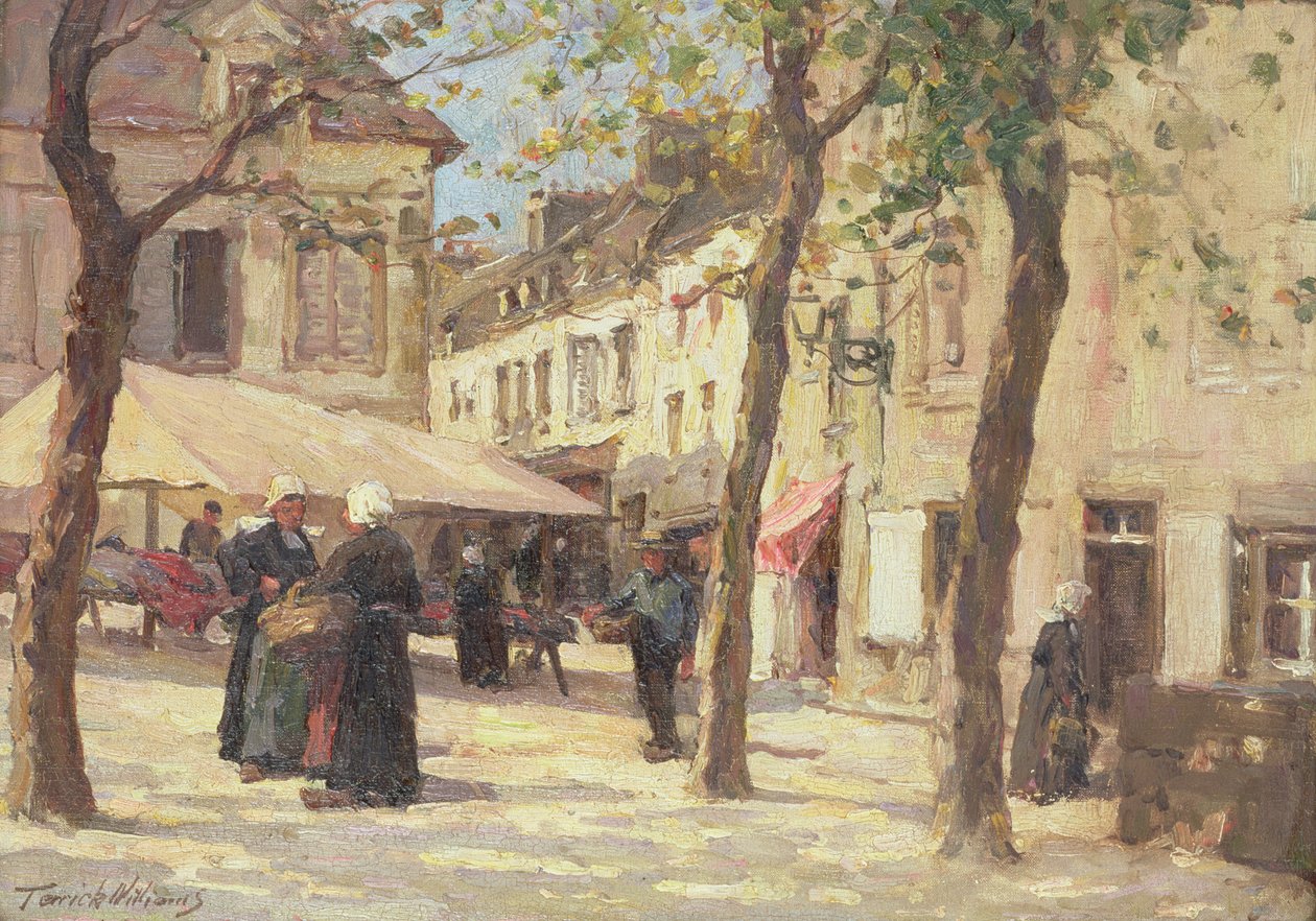 A piactér, Quimperle, Bretagne alkotó: Terrick Williams
