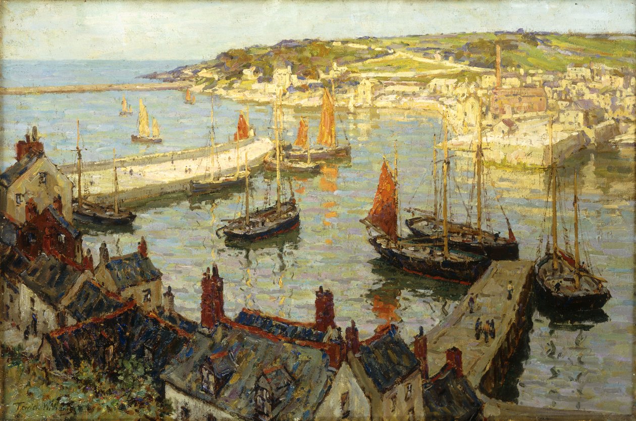 Brixham Harbor (olaj, vászon) alkotó: Terrick Williams