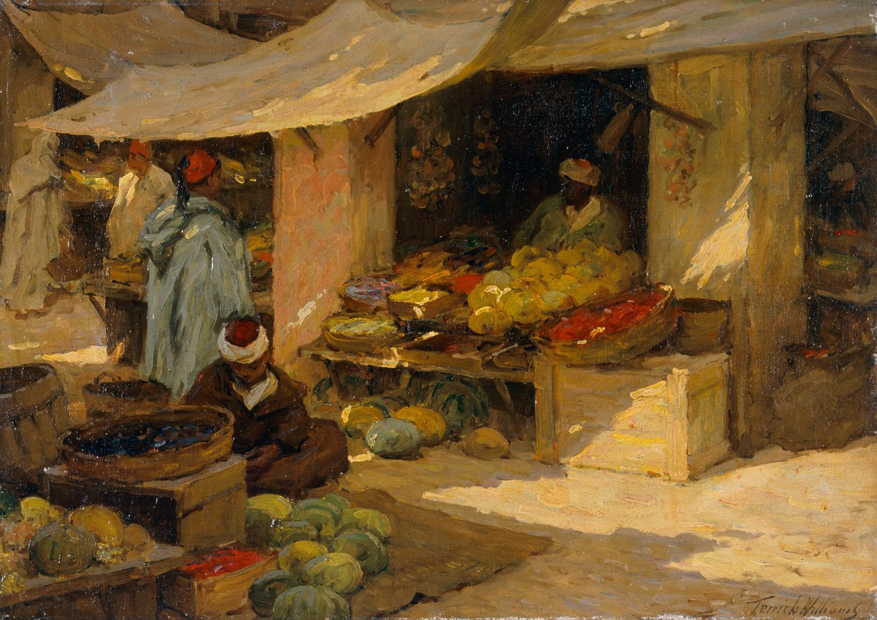 "Gyümölcspiac, Tanger", 1880-1936 alkotó: Terrick Williams