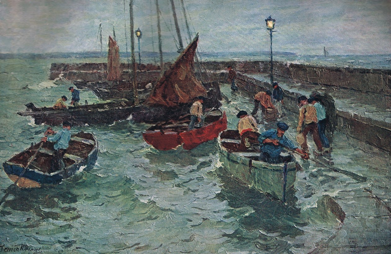Kikötői jelenet, 1915 körül alkotó: Terrick Williams
