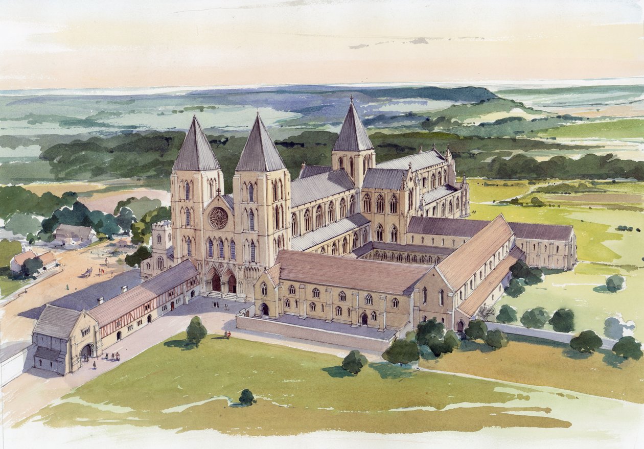 Gisborough Priory, Redcar és Cleveland, 15. század eleje c1995-c2005. alkotó: Terry Ball
